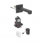 Geberit Brenta bateria elektroniczna umywalkowa ścienna wylewka 22 cm do wody zmieszanej zasilanie sieciowe czarna 116.291.14.1