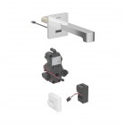 Geberit Brenta bateria elektroniczna umywalkowa ścienna wylewka 22 cm do wody zmieszanej zasilanie sieciowe chrom 116.291.21.1