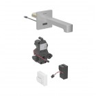 Geberit Brenta bateria elektroniczna umywalkowa ścienna wylewka 22 cm do wody zmieszanej zasilanie sieciowe stal 116.291.SN.1