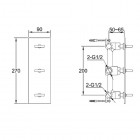 Kohlman Nexen bateria wannowa podtynkowa 3-otworowa QW217U