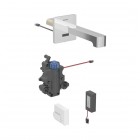 Geberit Brenta bateria elektroniczna umywalkowa ścienna wylewka 17 cm z mieszaczem zasilanie bateryjne chrom 116.278.21.1