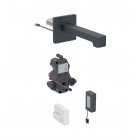 Geberit Piave bateria elektroniczna umywalkowa ścienna wylewka 17 cm do wody zmieszanej zasilanie bateryjne czarna 116.273.14.1