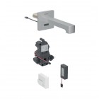 Geberit Brenta bateria elektroniczna umywalkowa ścienna wylewka 17 cm do wody zmieszanej zasilanie bateryjne stal 116.273.SN.1