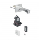 Geberit Brenta bateria elektroniczna umywalkowa ścienna wylewka 17 cm z mieszaczem zasilanie bateryjne chrom 116.274.21.1