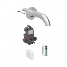 Geberit Piave bateria elektroniczna umywalkowa ścienna wylewka 17 cm do wody zmieszanej zasil. generatorowe stal 116.265.SN.1