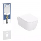 Geberit Duofix Smyle Square zestaw WC podtynkowy 5w1 biały połysk 76210