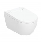 Geberit Duofix AquaClean Alba zestaw WC podtynkowy 5w1 toaleta myjąca wisząca spłukiwanie wirowe biała KeraTeck 73627