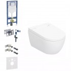 Geberit Duofix DuoFresh AquaClean Alba zestaw WC podtynkowy 6w1 toaleta myjąca wisząca spłukiwanie wirowe biała KeraTect 73628