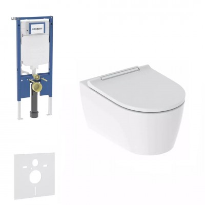 Geberit Duofix Slim One zestaw WC podtynkowy 5w1 biały połysk KeraTect 76215 Geberit Duofix Slim One zestaw WC podtynkowy 5w1 biały połysk KeraTect 76215
