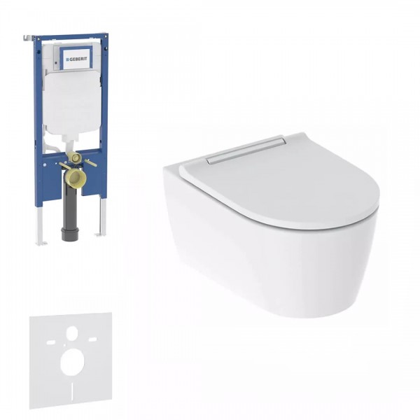 Geberit Duofix Slim One zestaw WC podtynkowy 5w1 biały połysk KeraTect 76215