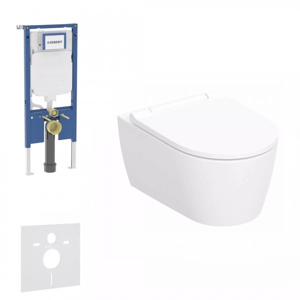 Geberit Duofix Slim One zestaw WC podtynkowy 5w1 biały połysk KeraTect 76216