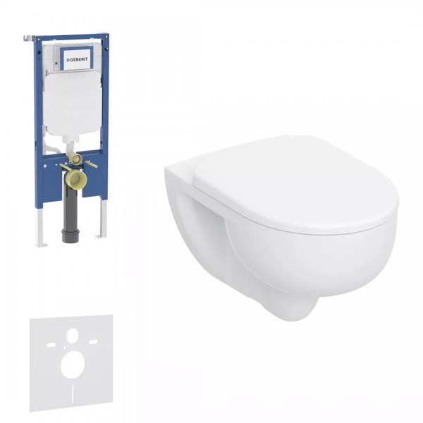 Geberit Duofix Slim Selnova zestaw WC podtynkowy 5w1 biały połysk 76223