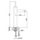 Kohlman Maxima bateria umywalkowa stojąca wysoka QB170M