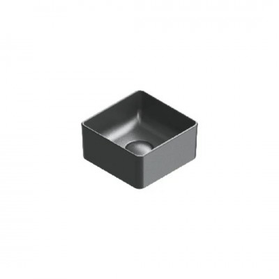 Catalano Zero umywalka nablatowa 25x25 cm kwadratowa czarny mat 0122250022
