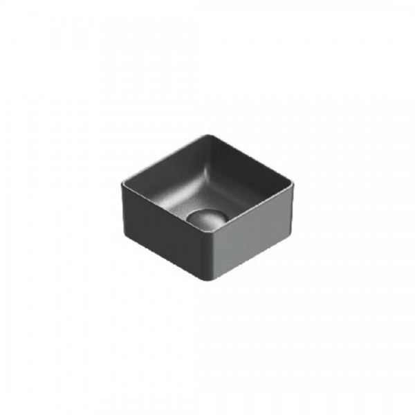 Catalano Zero umywalka nablatowa 25x25 cm kwadratowa czarny mat 0122250022