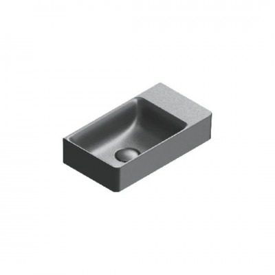Catalano Elice umywalka 45x25 cm prostokątna lewa czarny mat 0420490022