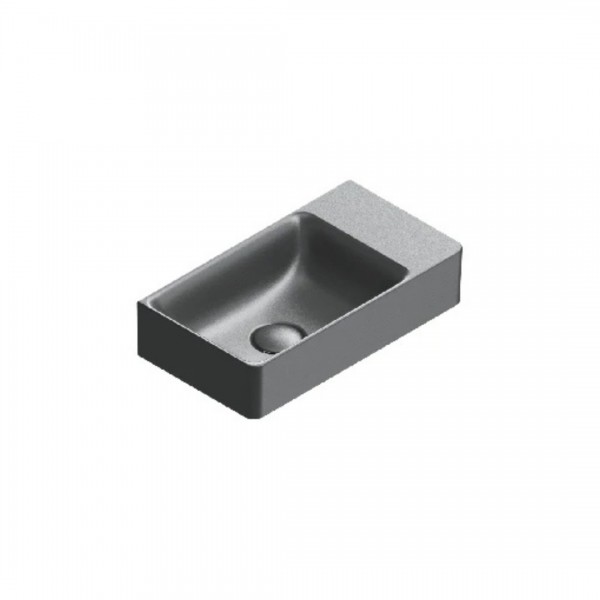 Catalano Elice umywalka 45x25 cm prostokątna lewa czarny mat 0420490022