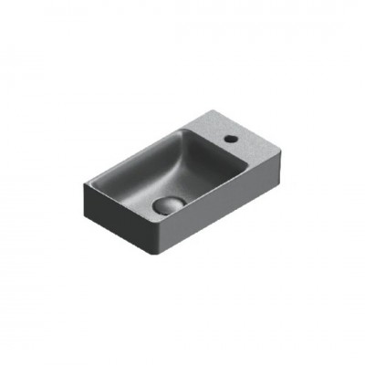 Catalano Elice umywalka 45x25 cm prostokątna lewa czarny mat 0420491022