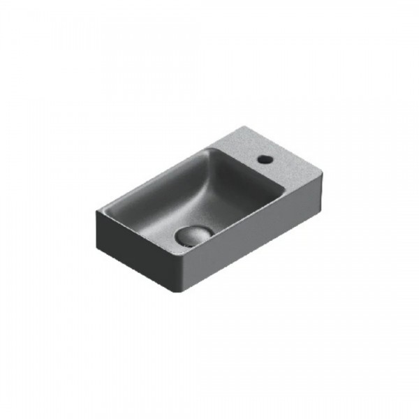 Catalano Elice umywalka 45x25 cm prostokątna lewa czarny mat 0420491022