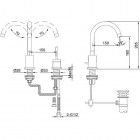 Kohlman Maxima bateria umywalkowa stojąca wysoka 2-otworowa QB205M