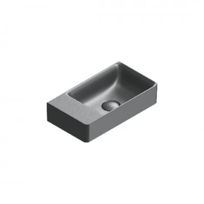 Catalano Elice umywalka 45x25 cm prostokątna prawa czarny mat 0420480022