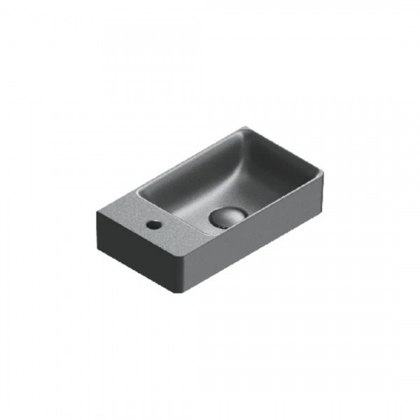 Catalano Elice umywalka 45x25 cm prostokątna prawa czarny mat 0420481022