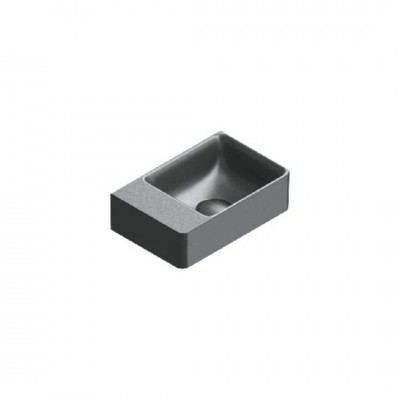 Catalano Elice umywalka 35x23 cm prostokątna prawa czarny mat 0420380022