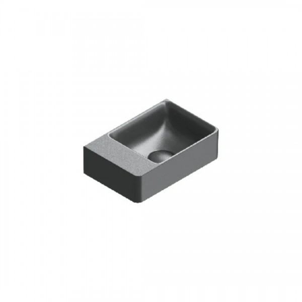 Catalano Elice umywalka 35x23 cm prostokątna prawa czarny mat 0420380022