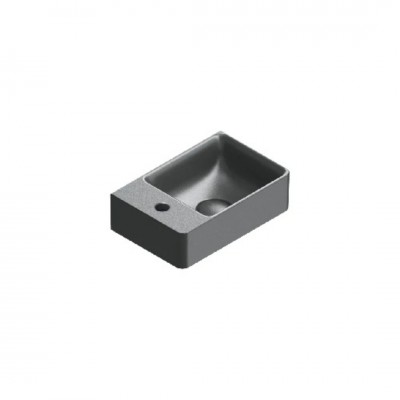 Catalano Elice umywalka 35x23 cm prostokątna prawa czarny mat 0420381022