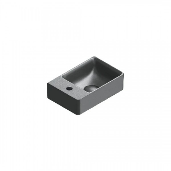 Catalano Elice umywalka 35x23 cm prostokątna prawa czarny mat 0420381022