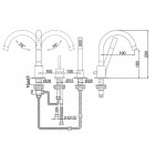 Kohlman Maxima bateria wannowa stojąca 3-otworowa QB241M