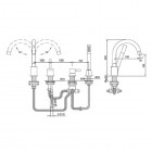 Kohlman Maxima bateria wannowa stojąca 4-otworowa QB244M