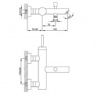 Kohlman Maxima bateria wannowa ścienna QW110M