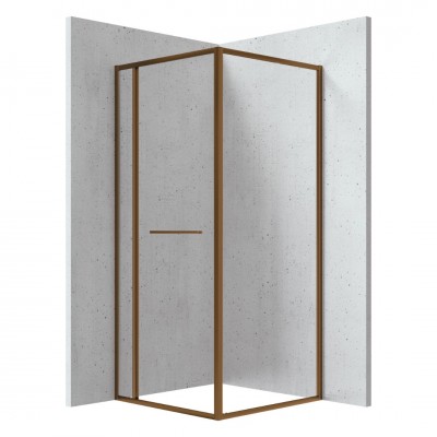 Deante Square kabina prysznicowa kwadratowa 90 cm brąz szczotkowany KQB_C099P Deante Square kabina prysznicowa kwadratowa 90 cm brąz szczotkowany KQB_C099P