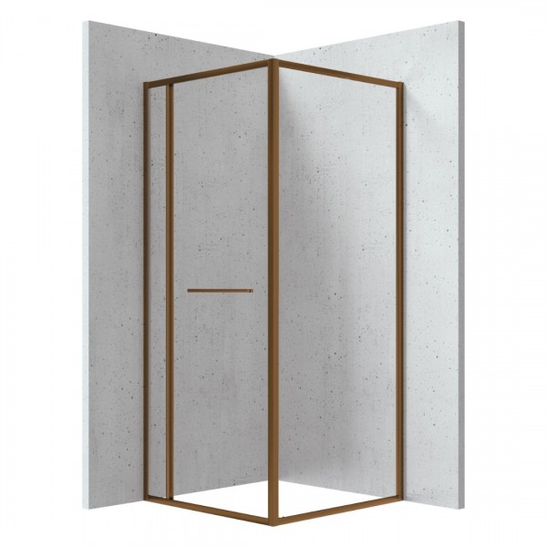 Deante Square kabina prysznicowa kwadratowa 90 cm brąz szczotkowany KQB_C099P