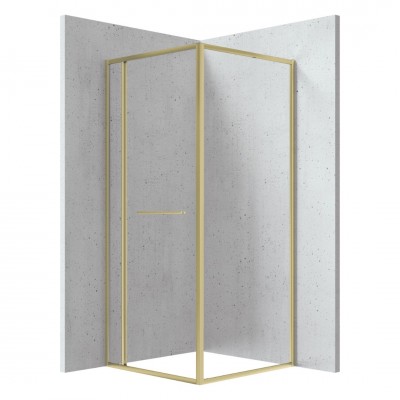 Deante Square kabina prysznicowa kwadratowa 90 cm złoty szczotkowany KQB_R099P