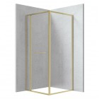 Deante Square kabina prysznicowa kwadratowa 80 cm złoty szczotkowany KQB_R088P