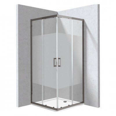 Deante Funkia Evo kabina prysznicowa z brodzikiem kwadratowa 80 cm wzór pas titanium KYCPDE88P Deante Funkia Evo kabina prysznicowa z brodzikiem kwadratowa 80 cm wzór pas titanium KYCPDE88P