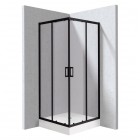 Deante Funkia Evo kabina prysznicowa z brodzikiem kwadratowa 80 cm czarny mat KYCZN088P