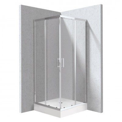 Deante Funkia Evo kabina prysznicowa z brodzikiem kwadratowa 90 cm chrom KYCZ0099P Deante Funkia Evo kabina prysznicowa z brodzikiem kwadratowa 90 cm chrom KYCZ0099P