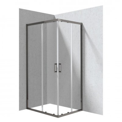 Deante Funkia Evo kabina prysznicowa prostokątna 100x80 cm titanium KYC_D018P