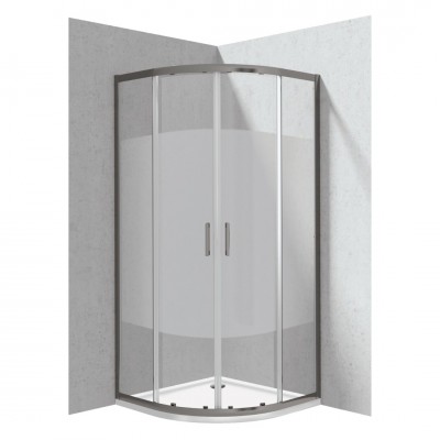 Deante Funkia Evo kabina prysznicowa z brodzikiem półokrągła 90 cm wzór pas titanium KYPPDE99P Deante Funkia Evo kabina prysznicowa z brodzikiem półokrągła 90 cm wzór pas titanium KYPPDE99P