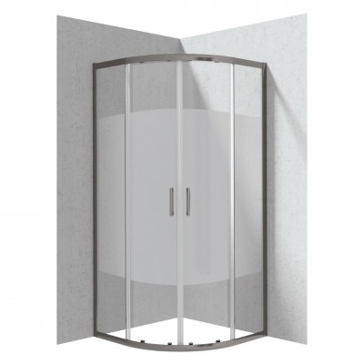 Deante Funkia Evo kabina prysznicowa półokrągła 90 cm wzór pas titanium KYP_DE99P Deante Funkia Evo kabina prysznicowa półokrągła 90 cm wzór pas titanium KYP_DE99P