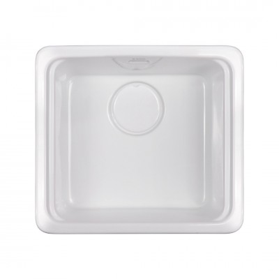Deante Momi zlewozmywak ceramiczny 50x45 cm biały połysk ZCM_610A Deante Momi zlewozmywak ceramiczny 50x45 cm biały połysk ZCM_610A