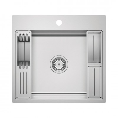 Deante Magnetic zlewozmywak stalowy 56x52 cm stal szczotkowana ZRM_010A Deante Magnetic zlewozmywak stalowy 56x52 cm stal szczotkowana ZRM_010A