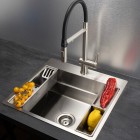 Deante Magnetic zlewozmywak stalowy 56x52 cm stal szczotkowana ZRM_010A