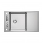 Deante Magnetic zlewozmywak stalowy 82x50 cm stal szczotkowana ZRM_0113