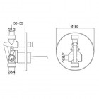 Kohlman Maxima bateria prysznicowa podtynkowa z przełącznikiem QW210M
