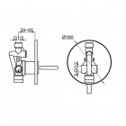 Kohlman Maxima bateria prysznicowa podtynkowa bez przełącznikiem QW220M