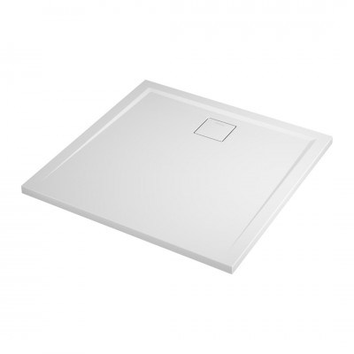 Sanswiss Livada brodzik kwadratowy 80x80 cm konglomeratowy biały W20Q08004